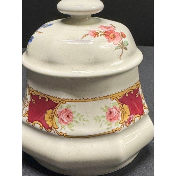 Vintage Covered Jar Trinket Box Sugar Bowl – 4" Tall - Picture 13 of 14
